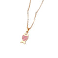 Gold Enamel Fish Pendant Necklaces Cable Chain 9 Styles view 5