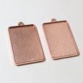 Rectangular Double Sided Bezel Pendant Trays in Six Finishes view 4