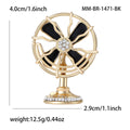 Standing Table Fan Enamel Metal Brooch in Red and Black view 5