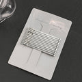 Silver S-Wave Metal Hair Pins Flat Clip Style About 5cm view 4