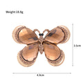 Rose Gold Butterfly Crystal Two Designs Metal Brooch Pin view 2