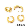 Chunky Hinged Hoop Earring Findings in Gold and Silver Tones view 6