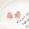 Heart Speckled Studs