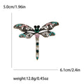 Antique Gold Filigree Dragonfly Brooch Rhinestone Wing Pin view 7