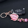 Jeweled Tulip and Mixed Floral Auspicious Keychains in Thirty-Eight Designs view 4