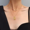 Double Layer Star And Dog Tag Necklace Your Heart Belongs view 4
