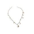Silver Tone Clear Round Drop Necklace And Bracelet Set Options view 5
