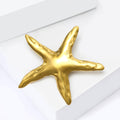 Smooth Starfish Brooch In Gold And Silver Tone Finishes view 3