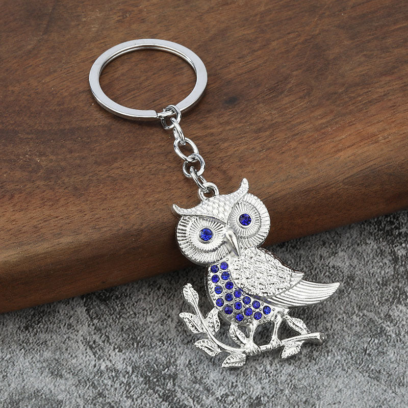 Vintage Rhinestone Animal and Hamsa Keychain Charms for Bags