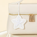 White Faux Pearl Star Charm Pendant Beaded Rope Necklace view 4