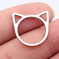 Open Cat-Head Frame Charms in Six Size and Finish Styles view 6