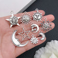 Antique Silver Sun and Moon Metal Charms with 38 Listed Options view 3