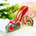 Jeweled High Heel Keychains With Multicolor Faceted Stones view 7