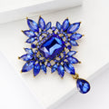 Radiant Crystal Dangle Brooch A Radiant Crystal Cluster view 3