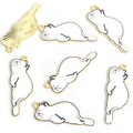 Sleeping Cat Enamel Charms in Ten Coat Patterns and Two Tones view 6