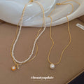 Double Layer Pearl Pendant Necklaces in Two Styles view 2