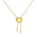 Heart Slider Lariat Necklace in Gold and Silver Tone view 5