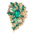 Blue Flower Crystal Nine Designs Metal Brooch Pin for Jackets and Lapels view 10