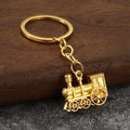 Steam Locomotive Metal Keychain in Five Color Finishes view 3