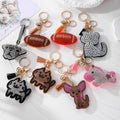 Rhinestone Animal Football Keychains Tassel 9 Styles view 1