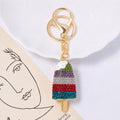 Rhinestone Ice Cream Popsicle Keychain Gold Bag Charm view 8