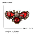 Antique Metal Bee Brooch Faceted Gem Wings Six Colors view 9