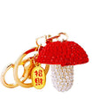 Jeweled Small Mushroom Keychains in Six Colors plus Assorted Option view 5