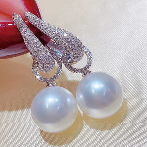 Pearl-Like Teardrop Earrings In Gold And Silver Tones