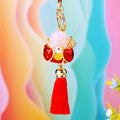 Wealth God and Longevity God Tassel Keychains in Five Pictured Colors view 7
