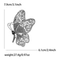 Large Filigree Rhinestone Butterfly Brooch Six Colors view 7