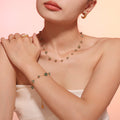 Irregular Natural Chip Stone Necklace And Bracelet Station Chain view 4