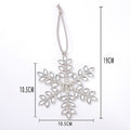 Silver Rhinestone Snowflake Metal Christmas Tree Ornaments view 5