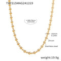 Zircon Heart Link Necklace Bracelet Gold Steel Multicolor view 9