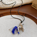 Beaded Horse Pendant Cord Necklace in Three Finishes view 6