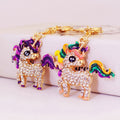 Rhinestone Unicorn Keychain With Lobster Clasp, 4 Color Styles view 6