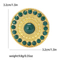 Round Beaded Medallion Brooch in Four Bright Colorways view 7