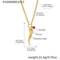 Gold Chili Pepper Pendant Necklace Ladybug Wing Cable Chain view 6