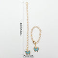 Enamel Butterfly Charm Chain with Rhinestone Accent and Lobster Clasp view 6