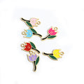 Colorful Tulip Enamel Alloy Charm Pendants for Jewelry Making view 2