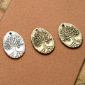Oval Tree Of Life Metal Pendant Charm For Jewelry Making view 2