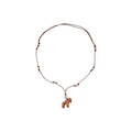 Brown Dog Pendant Necklace on Fine Black Cord for Women view 5