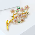 Pink Blossom Branch Brooch Decorative Lapel Pin For Jackets And Scarves view 3