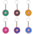 Color Soft Donut Keychain Pink Base Six Frosting Styles view 5