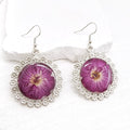 Pressed Flower Resin Drop Earrings Shell Lace 5 Styles view 7