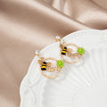Bee Queen Floral Gold Tone Dangle Earrings in Three Styles view 7