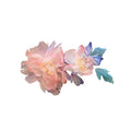 Pink Purple Sheer Flower Hair Clip With Pearl Sprigs And Butterfly Tassel view 5