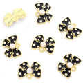 Polka Dot Bow Enamel Metal Jewelry Charms, 12 Colorways view 8