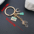 Yellow-Led Guitar Piano Violin and Headphone Charm Keychain Collection view 10