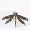 Oversized Filigree Dragonfly Brooch in Four Crystal Colorways view 2