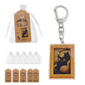 Framed Black Cat Acrylic Keychain With Lobster Clasp, Two Options view 1